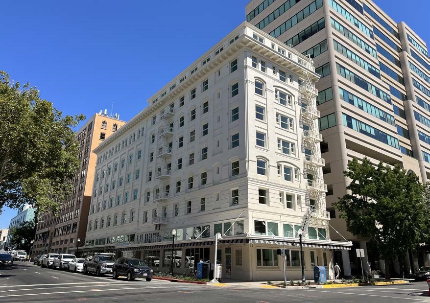 Street view of rehabilitated Capitol Park Hotel